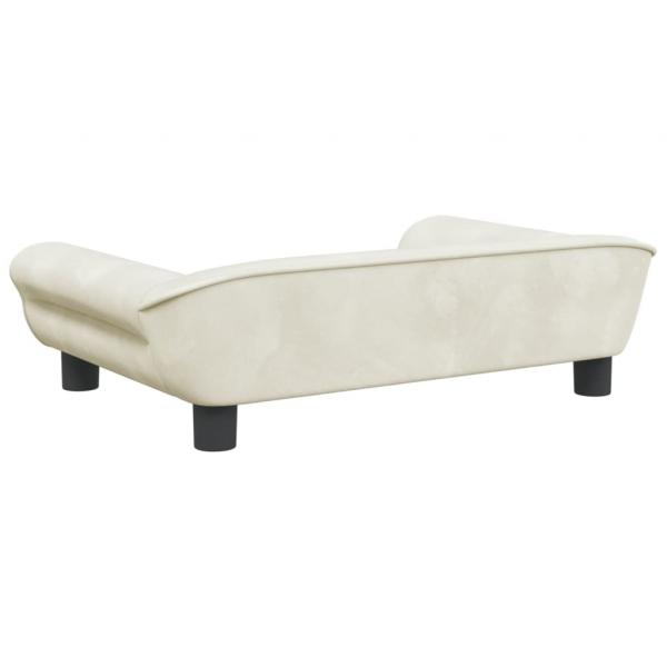 Hundebett Creme 70x48x22 cm Samt