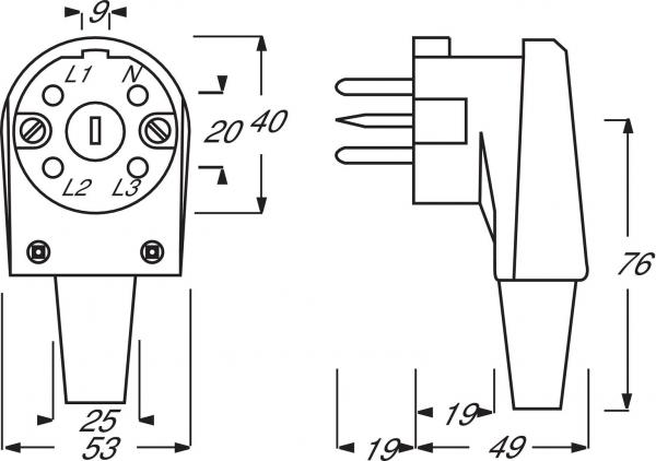 Busch-Jaeger 2064 SWLW Winkelstecker, 16 A (2CKA002590A0164)