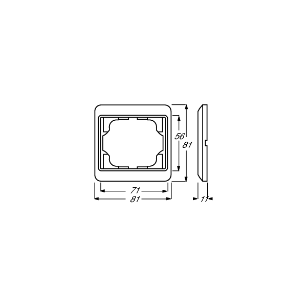 Busch-Jaeger 1721-20 Abdeckrahmen, Alpha Nea, 1-fach Rahmen, platin (2CKA001754A1611)