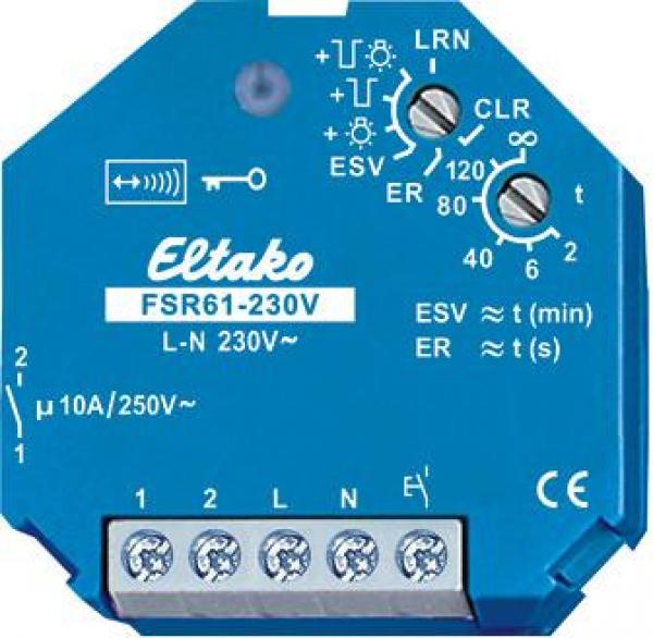 ARDEBO.de Eltako FSR61-230V Funkaktor Stromstoß Schaltrelais, unterputzt, 10A/250V AC (30100005)