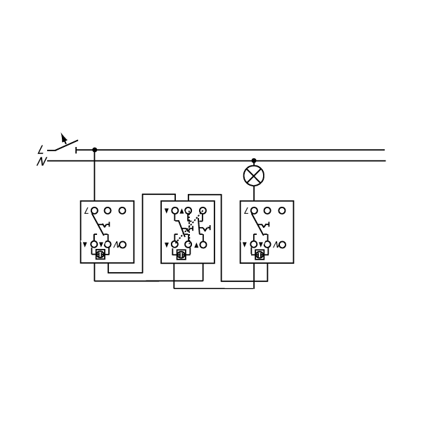 Busch-Jaeger 2001/6 U Druckfolgeschalter-Einsatz, Impuls, Aus- und Wechselschaltung (2CKA001012A1614)