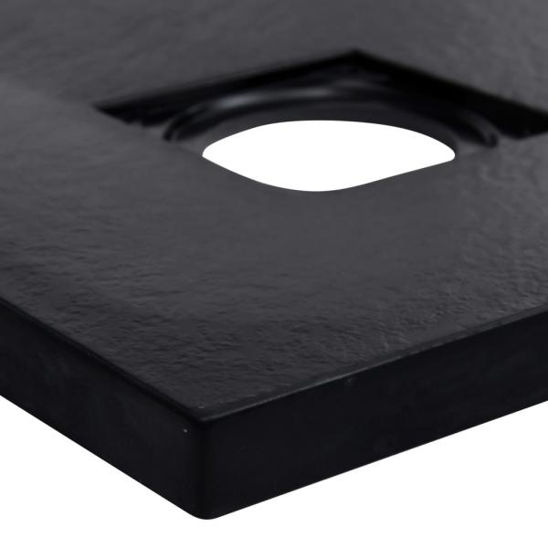 Duschtasse SMC Schwarz 90x90 cm 