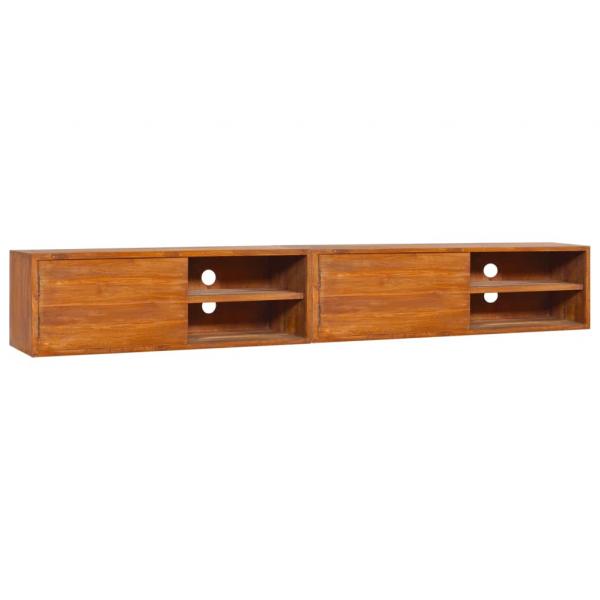 ARDEBO.de - TV-Wandschrank 180x30x30 cm Teak Massivholz