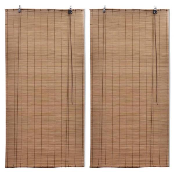 ARDEBO.de - Bambusrollos 2 Stk. 80x160 cm Braun