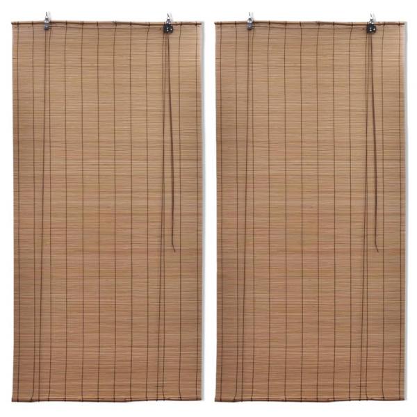 ARDEBO.de - Bambusrollos 2 Stk. 100x160 cm Braun