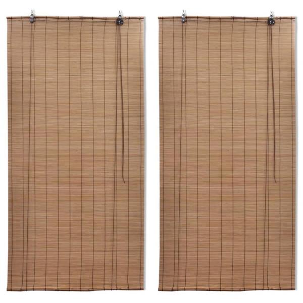 ARDEBO.de - Bambusrollos 2 Stk. 120x220 cm Braun