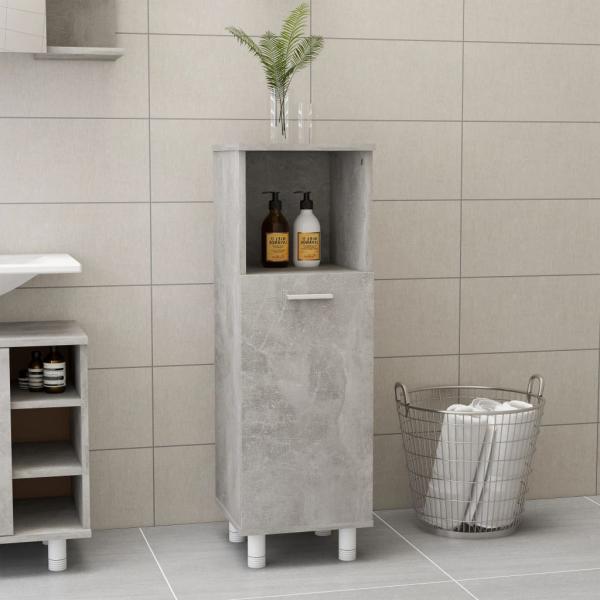 ARDEBO.de - Badezimmerschrank Betongrau 30x30x95 cm Holzwerkstoff