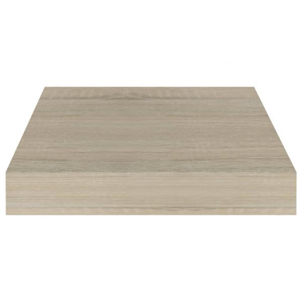 Schwebende Wandregale 2 Stk. Eichefarben 23x23,5x3,8cm MDF