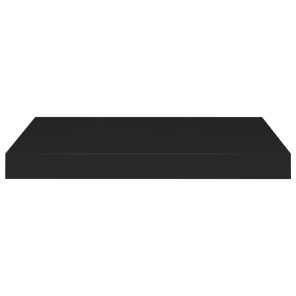 Schweberegale 2 Stk. Schwarz 50x23x3,8 cm MDF