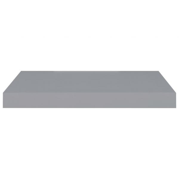 Schweberegale 2 Stk. Grau 50x23x3,8 cm MDF