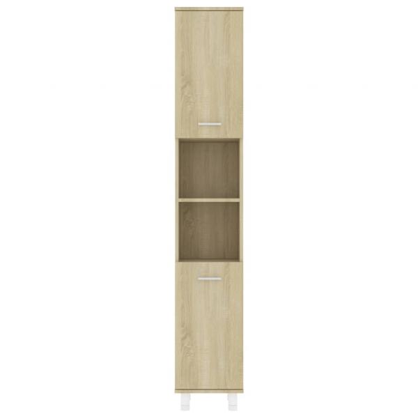 Badezimmerschrank Sonoma-Eiche 30x30x179 cm Holzwerkstoff