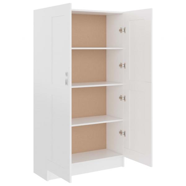 Bücherschrank Weiß 82,5x30,5x150 cm Holzwerkstoff