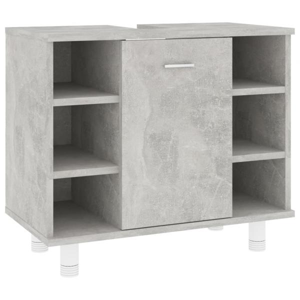 Badezimmerschrank Betongrau 60x32x53,5 cm Holzwerkstoff