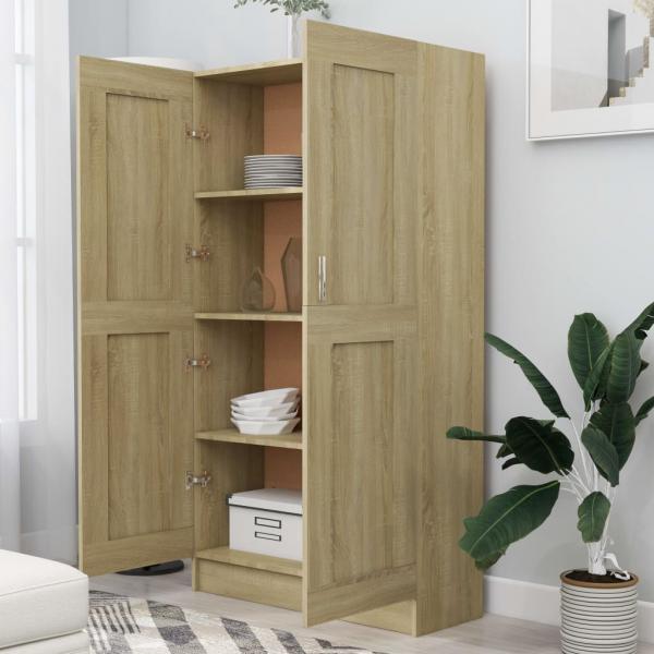 Bücherregal Sonoma-Eiche 82,5x30,5x150 cm Holzwerkstoff