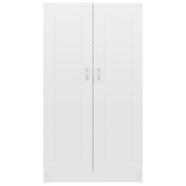 Bücherschrank Hochglanz-Weiß 82,5x30,5x150 cm Holzwerkstoff