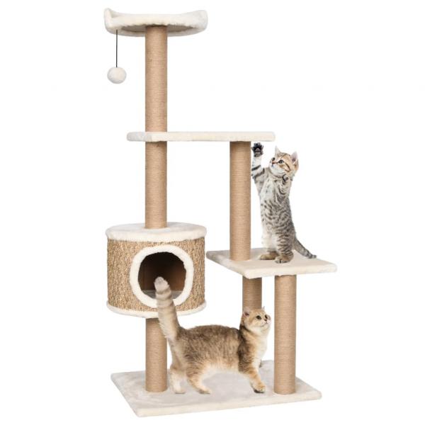 ARDEBO.de - Katzen-Kratzbaum 123 cm Seegras