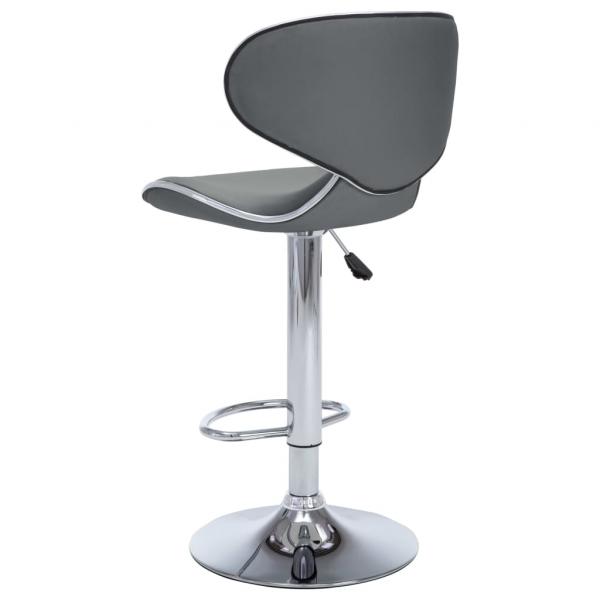 Barhocker 2 Stk. Grau Kunstleder 