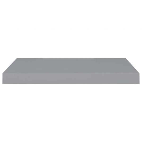 Schwebende Wandregale 2 Stk. Grau 60x23,5x3,8cm MDF