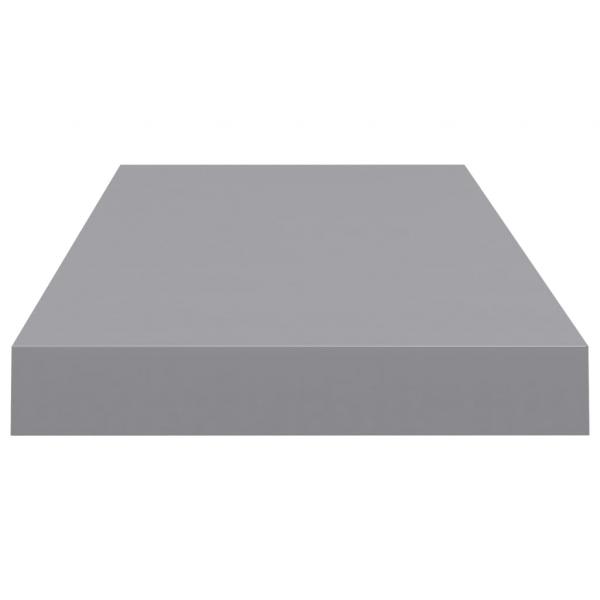 Schwebende Wandregale 2 Stk. Grau 60x23,5x3,8cm MDF