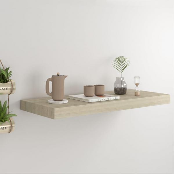 ARDEBO.de - Schwebendes Wandregal Eichefarben 60x23,5x3,8 cm MDF  