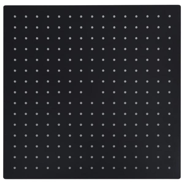 Regenbrause Edelstahl 40x40 cm Quadrat Schwarz