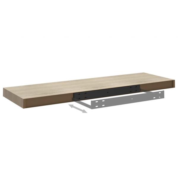 Schweberegale 4 Stk. Eiche-Optik 80x23,5x3,8 cm MDF