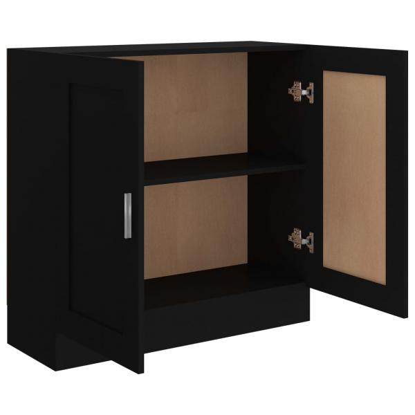 Bücherschrank Schwarz 82,5x30,5x80 cm Holzwerkstoff