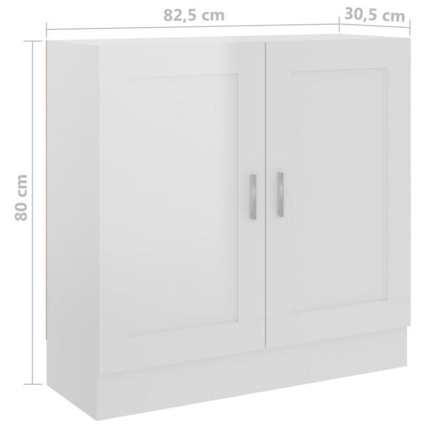 Bücherschrank Hochglanz-Weiß 82,5x30,5x80 cm Holzwerkstoff