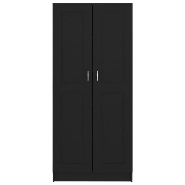 Bücherschrank Schwarz 82,5x30,5x185,5 cm Holzwerkstoff