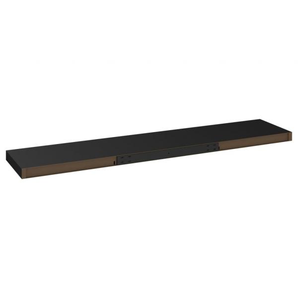 Schweberegale 2 Stk. Schwarz 120x23,5x3,8 cm MDF