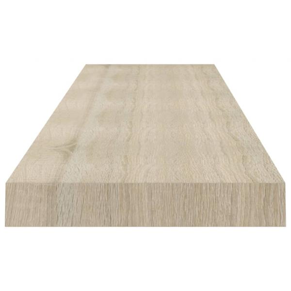 Schwebende Wandregale 2 Stk. Eichefarben 120x23,5x3,8 cm MDF