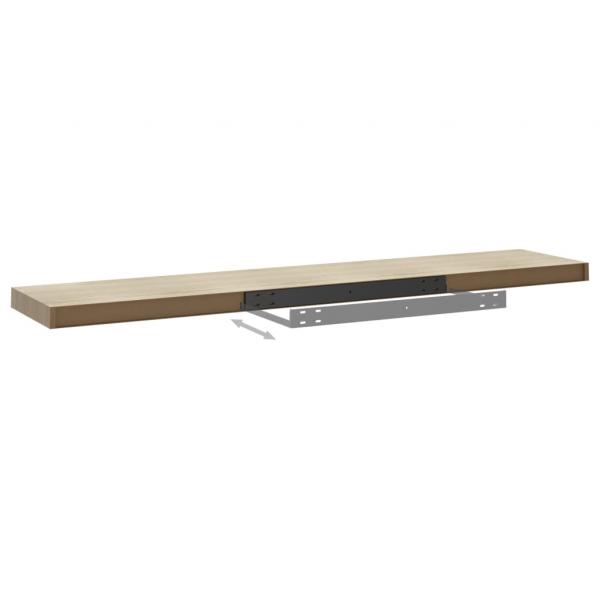 Schwebende Wandregale 2 Stk. Eichefarben 120x23,5x3,8 cm MDF