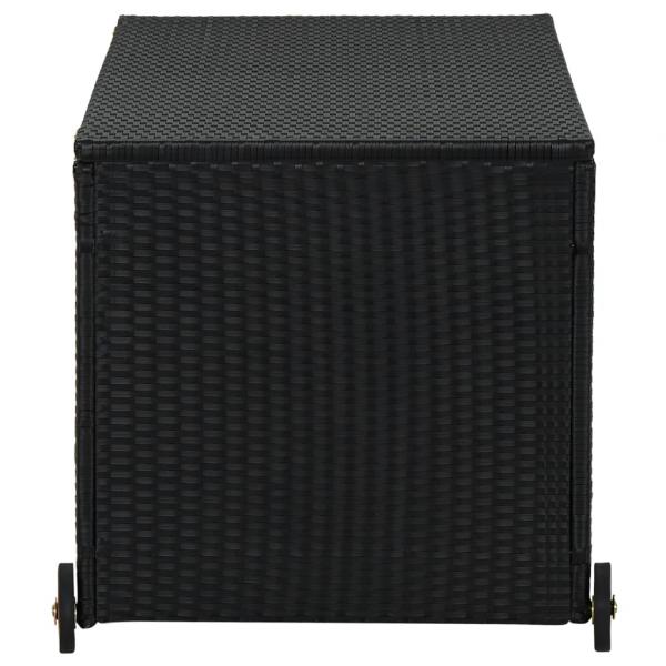 Garten-Auflagenbox Schwarz 120x65x61 cm Poly Rattan