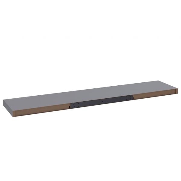 Schwebende Wandregale 4 Stk. Grau 120x23,5x3,8 cm MDF