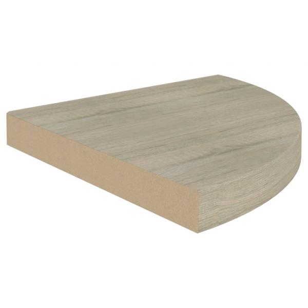 Eck-Schweberegale 4 Stk. Eichen-Optik 35x35x3,8 cm MDF