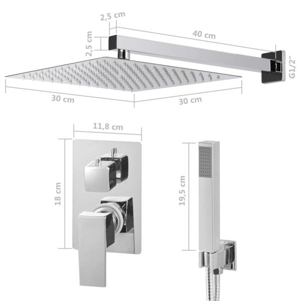 Duschsystem Edelstahl 201 Silbern