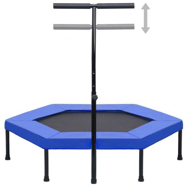 Fitness Trampolin mit Griff Sicherheitspolster Sechseck 122 cm