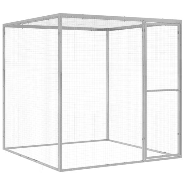 ARDEBO.de - Katzenkäfig 1,5x1,5x1,5 m Verzinkter Stahl  