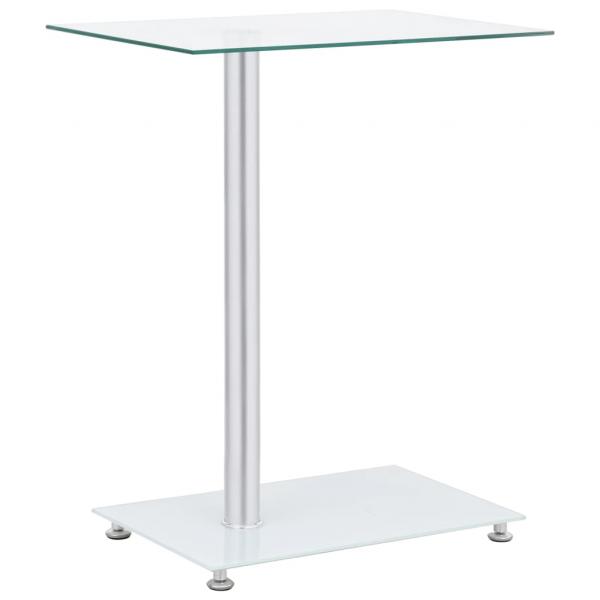 ARDEBO.de - Beistelltisch U-Form Transparent 45x30x58 cm Hartglas   