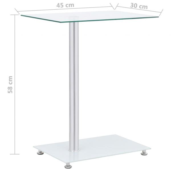 Beistelltisch U-Form Transparent 45x30x58 cm Hartglas   