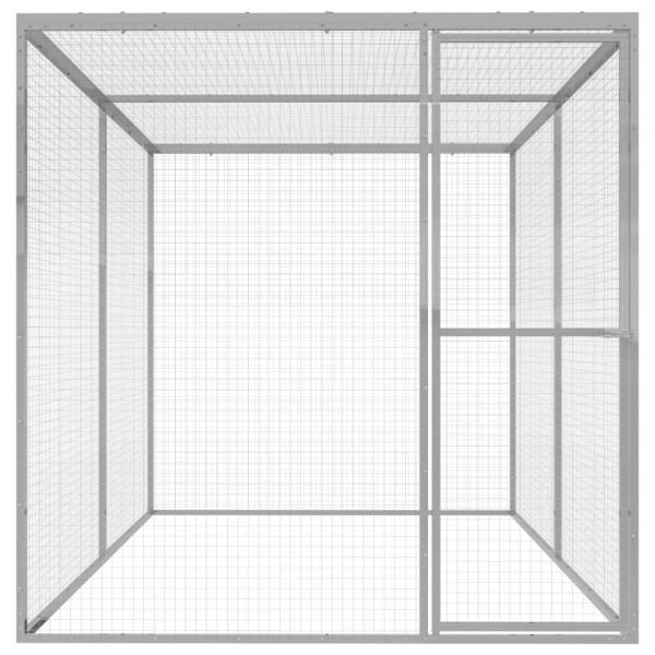 Katzenkäfig 3x1,5x1,5 m Verzinkter Stahl