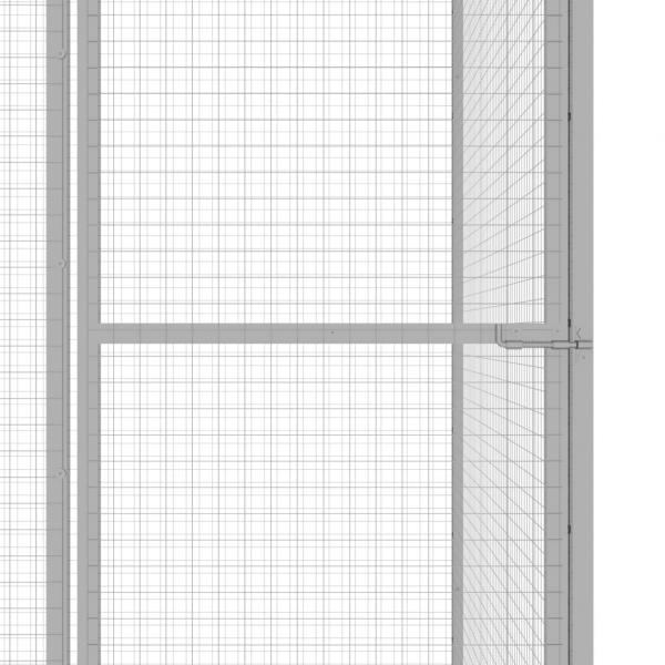 Katzenkäfig 3x1,5x2,5 m Verzinkter Stahl