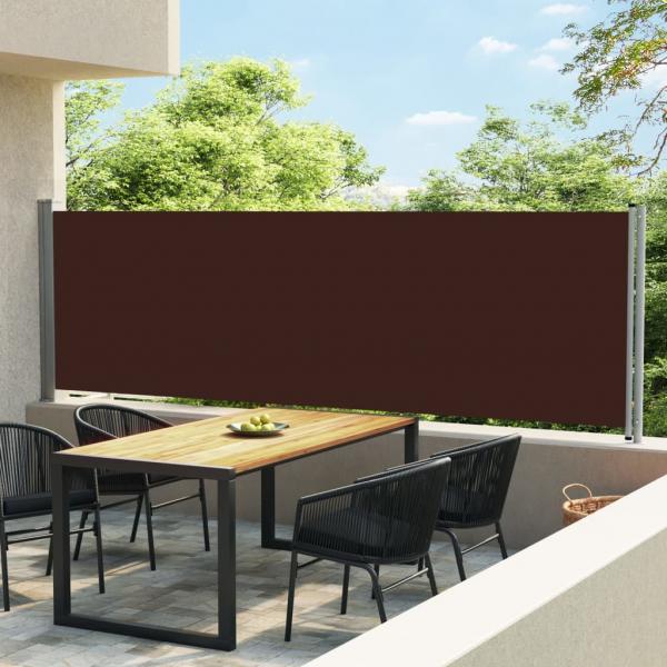 ARDEBO.de - Ausziehbare Seitenmarkise 140x600 cm Braun