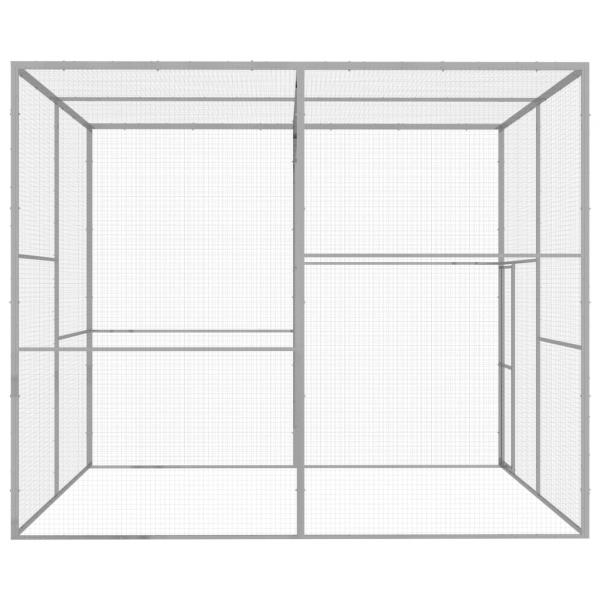 Katzenkäfig 3x3x2,5 m Verzinkter Stahl