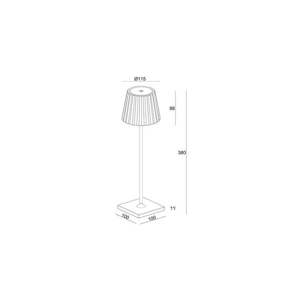 DEKO-LIGHT Sheratan II DIM Tischleuchte, 5V DC, 2,20 W, schwarz (346014)