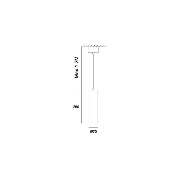 DEKO-LIGHT Pollux Pendelleuchte, 220-240V AC/50-60Hz, GU10, 1x max. 35,00 W, grau (342096)