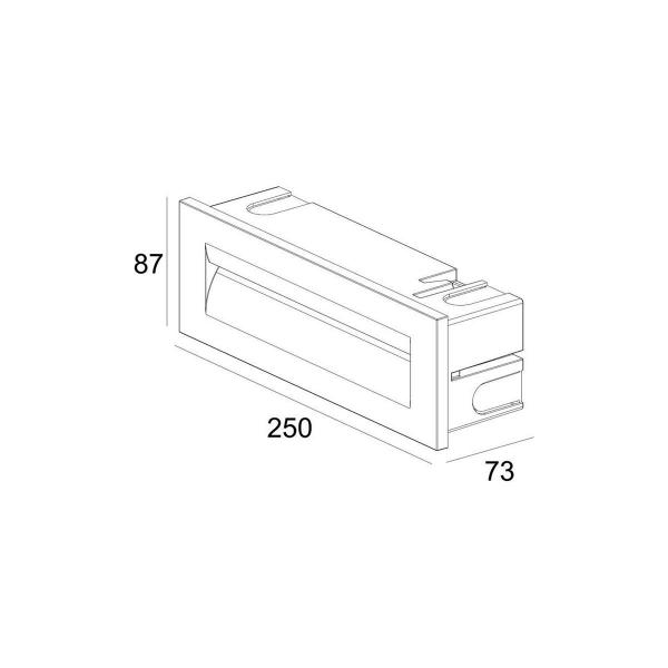 DEKO-LIGHT Yvette III Wandeinbauleuchte, spannungskonstant, asymmetrisch, 220-240V AC/50-60Hz, anthrazit (763011)