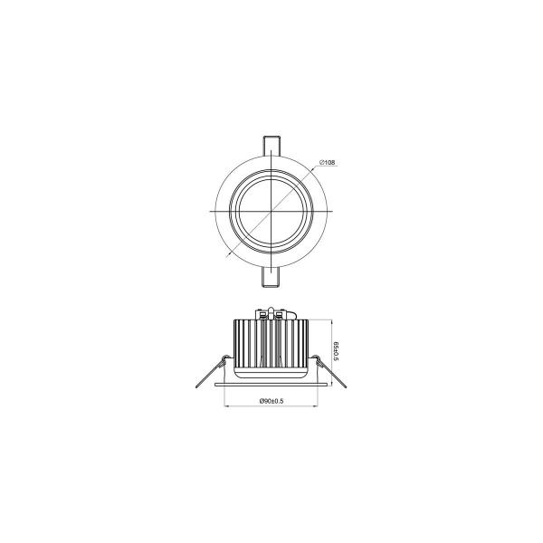 DEKO-LIGHT COB 95 CCT Deckeneinbauleuchte, spannungskonstant, 24V DC, 16,00 W, signalweiß (565194)