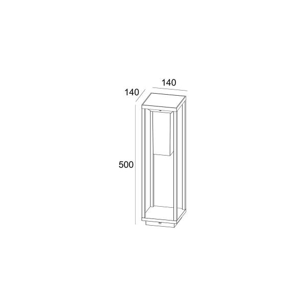 DEKO-LIGHT Samas Solar 500 Stehleuchte, 3,7V DC, 2,20 W, dunkelgrau (733050)