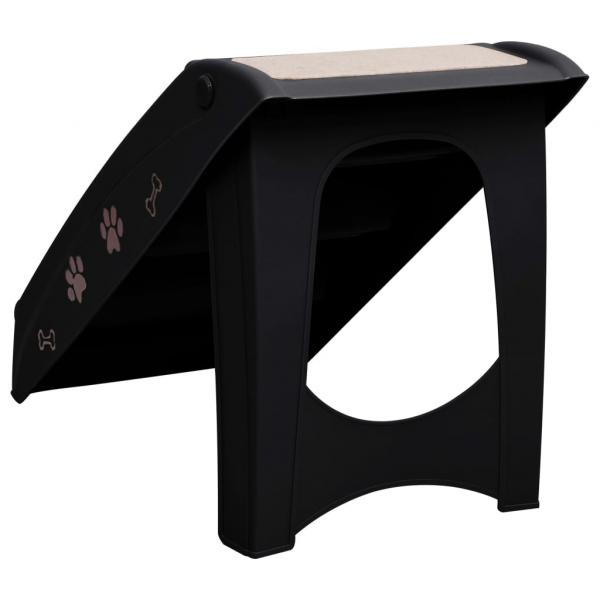 Hundetreppe Klappbar Schwarz 62x40x49,5 cm 